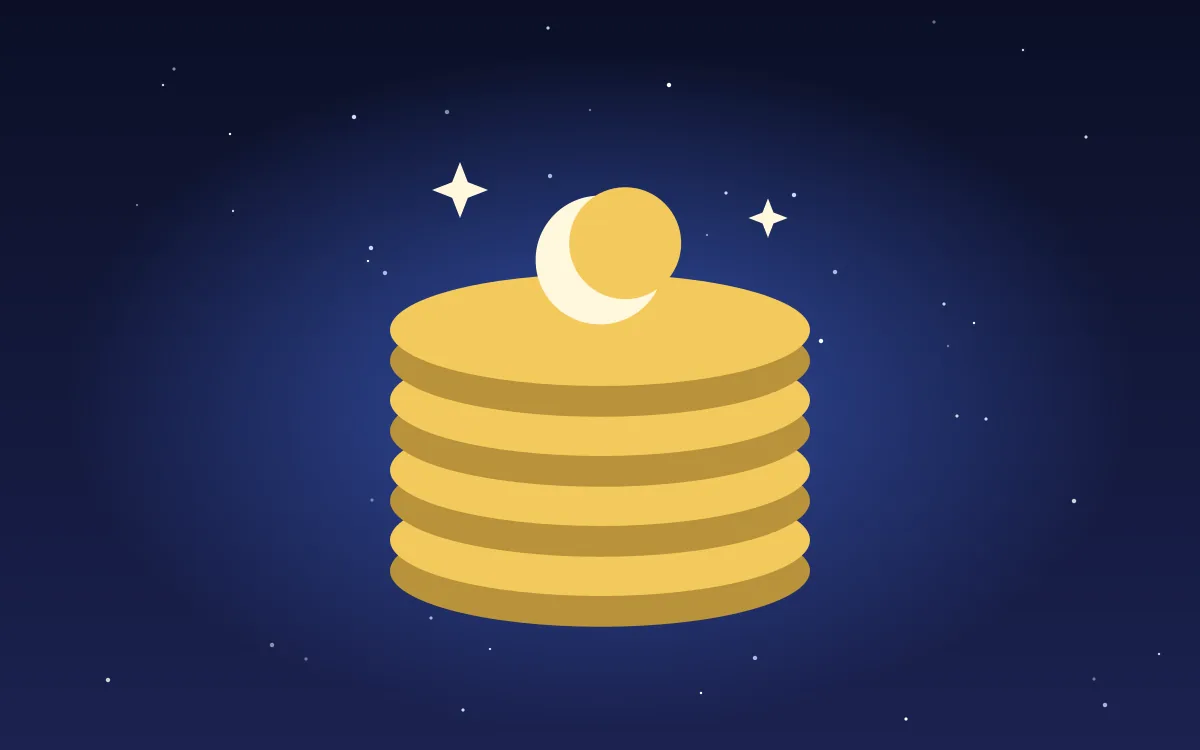 Illustration of a stack of gold coins with a crescent moon on top, for the pricing guide